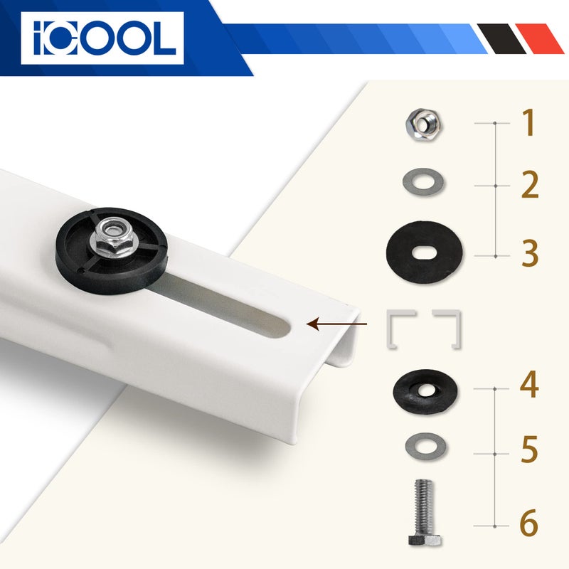 I COOL ICOOL Mini Split Wall Mounting Bracket for 9000-36000 BTU Universal Ductless Air Conditioners, Heat Pumps, Compressors & HVAC Systems, Outdoor Heavy Duty Foldable Wall Mount Condenser Bracket - Image 4